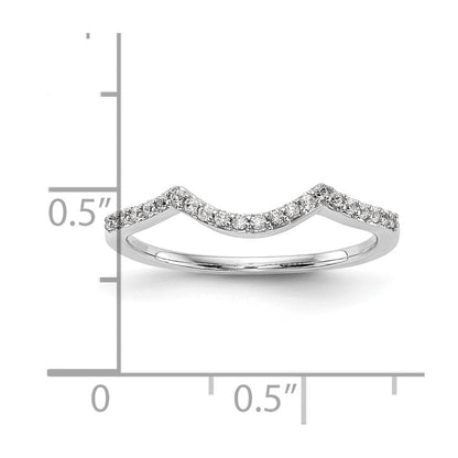 14K Weißgold Ehering mit natürlichen Diamanten