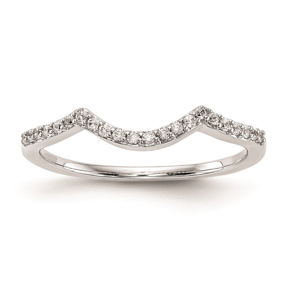 14K Weißgold Ehering mit natürlichen Diamanten