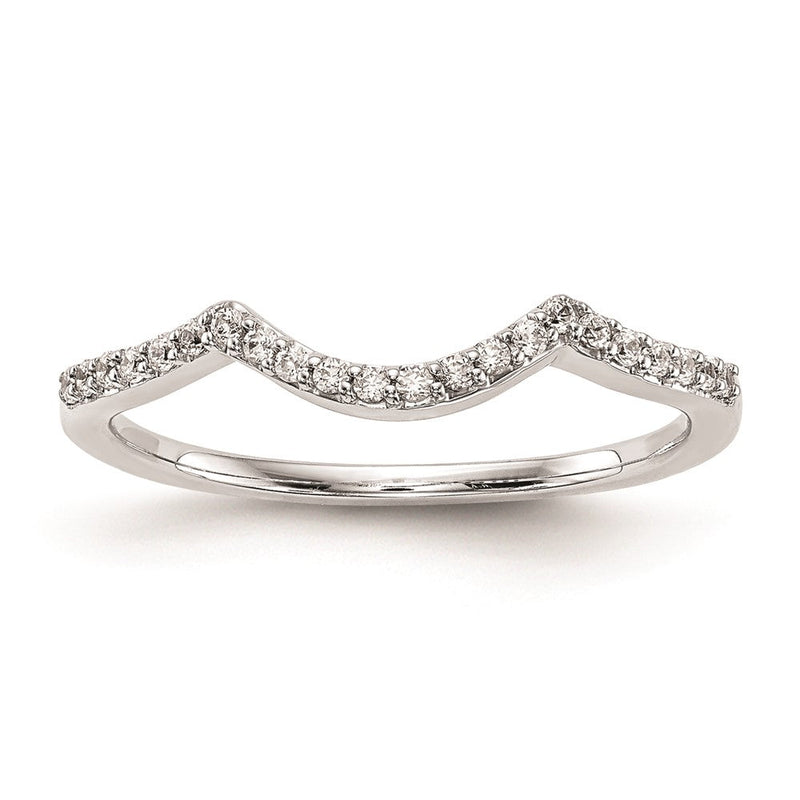 14K Weißgold Ehering mit natürlichen Diamanten