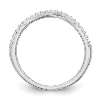 14K Weißgold Ehering mit echten Diamanten