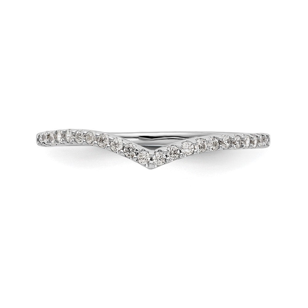 14K Weißgold Ehering mit echten Diamanten