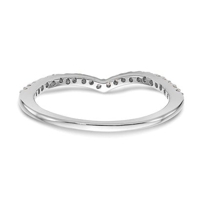 14K Weißgold Ehering mit echten Diamanten