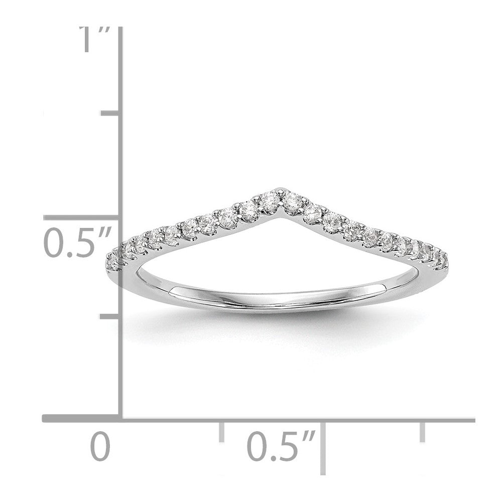 14K Weißgold Ehering mit echten Diamanten