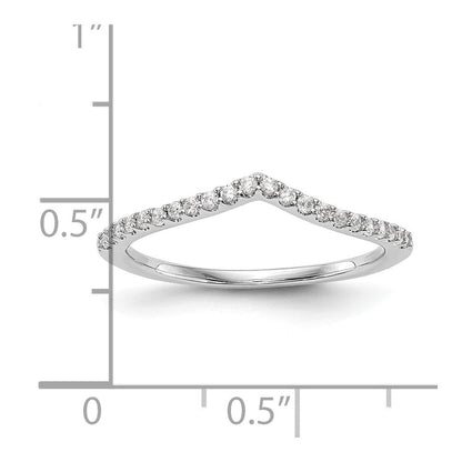 14K Weißgold Ehering mit echten Diamanten