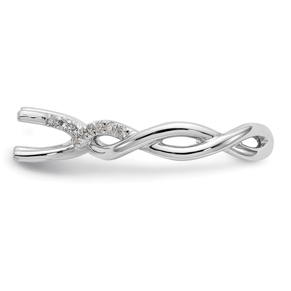 14K Weißgold 0,25 ct. Labor gezüchteter Diamant VS/SI+ G+ 0,75 ct. Center Rund Bypass Verlobungsring