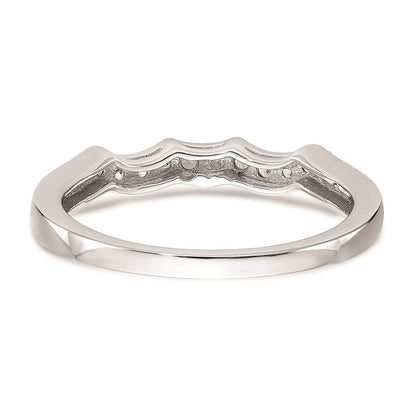 14K Weißgold Ehering mit echten Diamanten