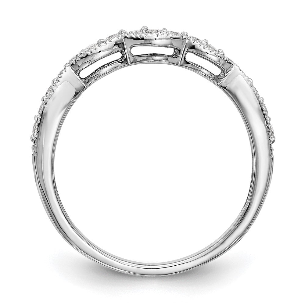 14K Weißgold Ehering mit im Labor gezüchteten Diamanten VS/SI+ G+
