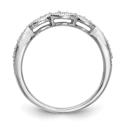 14K Weißgold Ehering mit im Labor gezüchteten Diamanten VS/SI+ G+