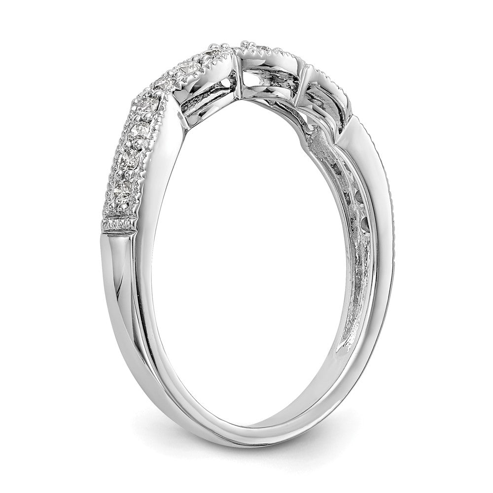 14K Weißgold Ehering mit im Labor gezüchteten Diamanten VS/SI+ G+