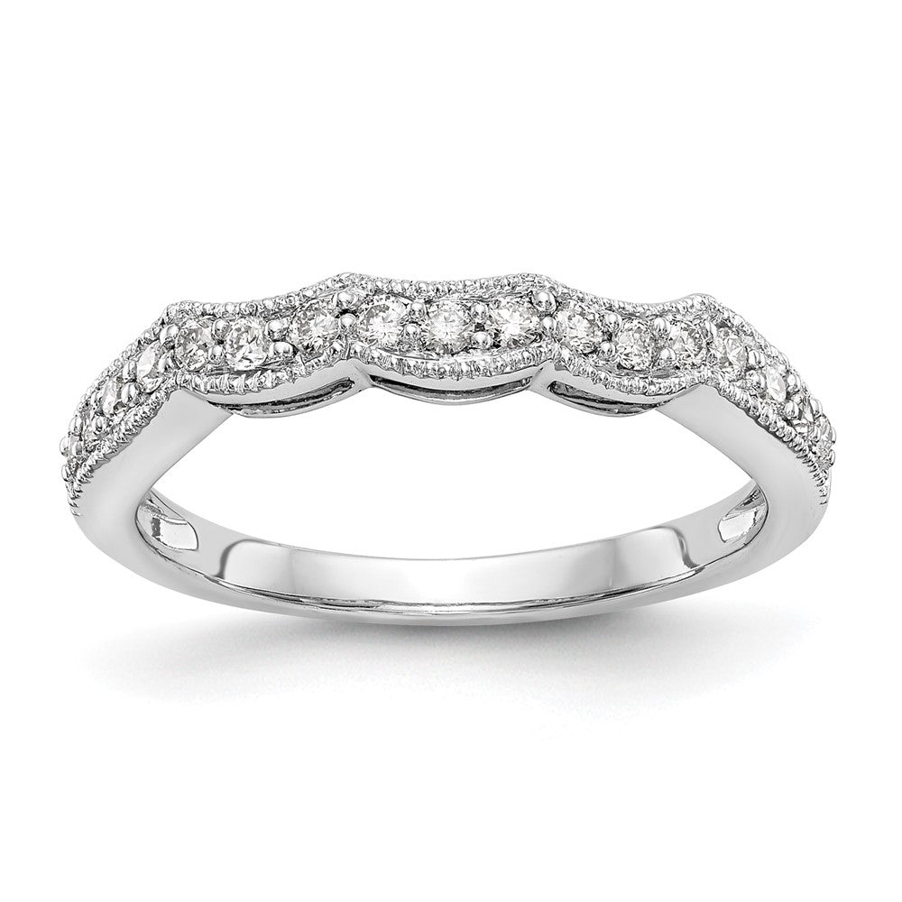 14K Weißgold Ehering mit im Labor gezüchteten Diamanten VS/SI+ G+