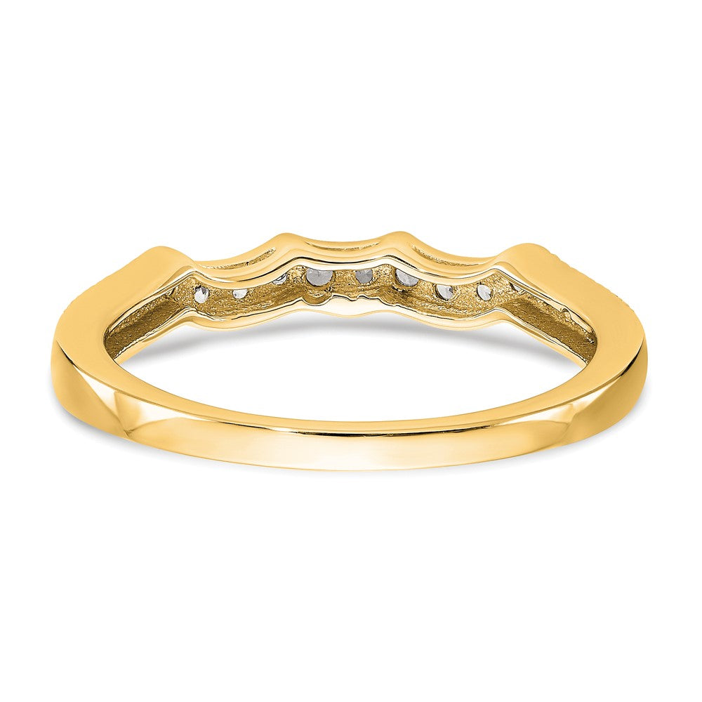 14K Gelbgold Ehering mit echten Diamanten