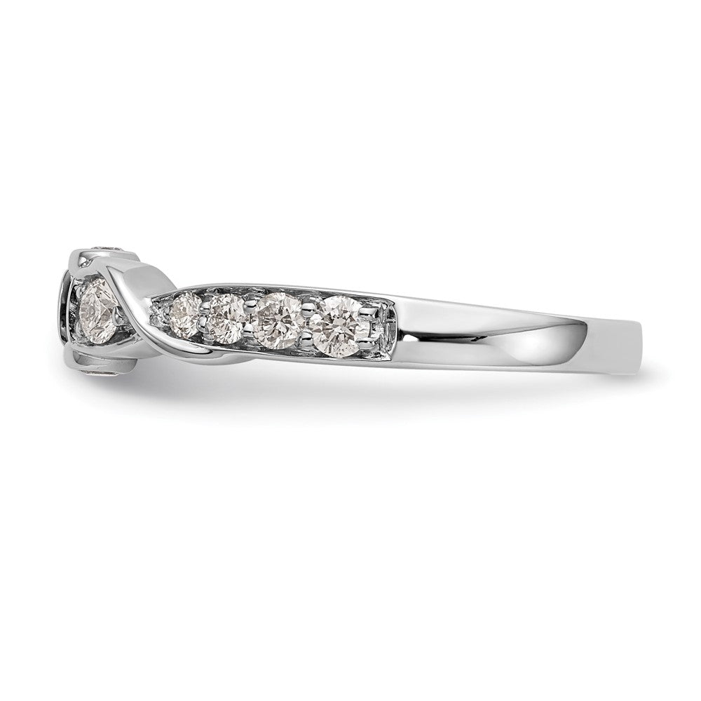 14K Weißgold Verlobungsring mit im Labor gezüchteten Diamanten VS/SI FGH, Krappenfassung, Semi-Mount