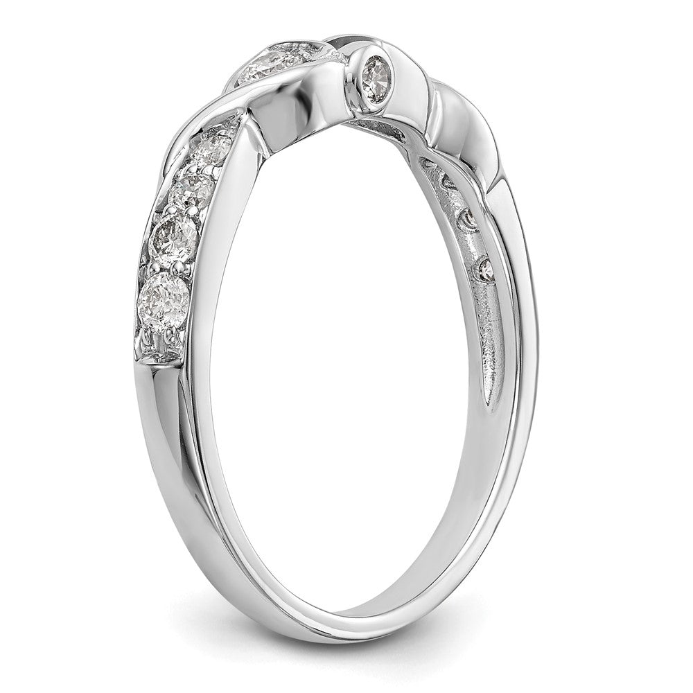 14K Weißgold Verlobungsring mit im Labor gezüchteten Diamanten VS/SI FGH, Krappenfassung, Semi-Mount
