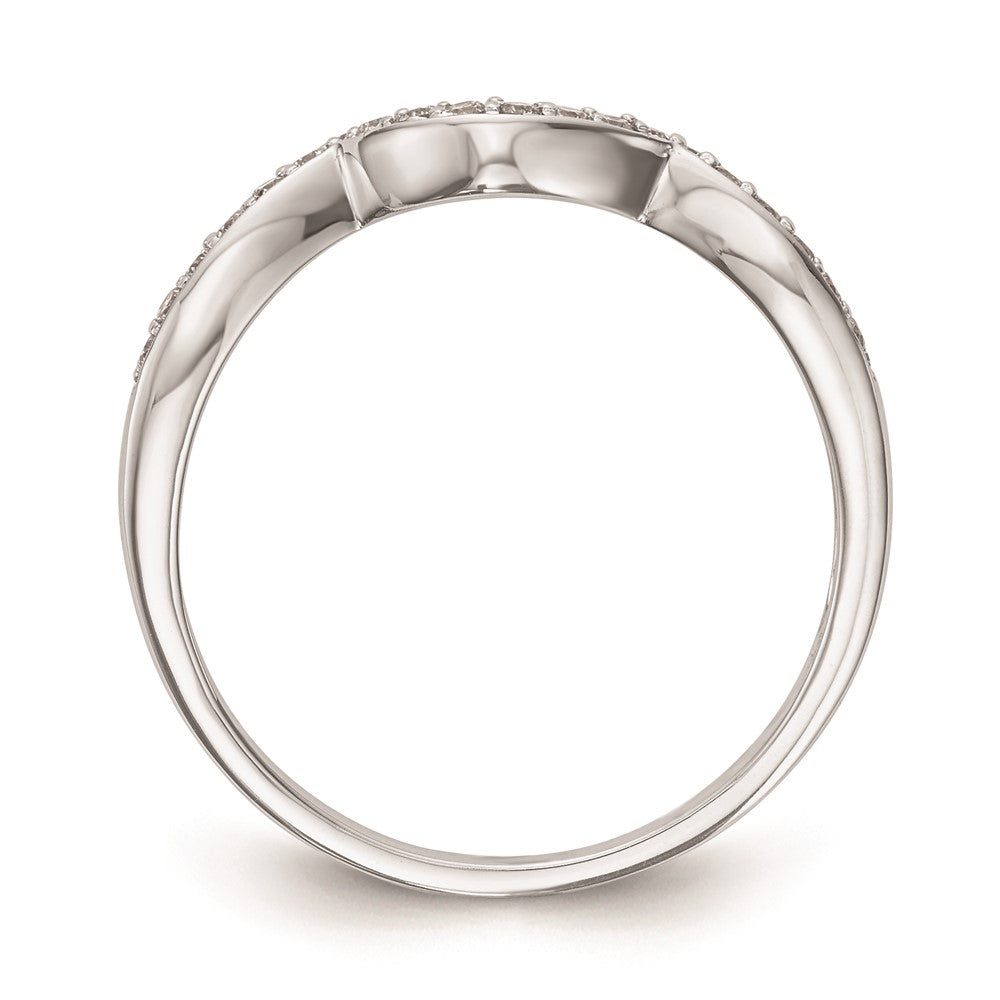 14K Weißgold Ehering mit natürlichen Diamanten