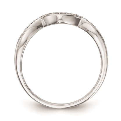 14K Weißgold Ehering mit natürlichen Diamanten
