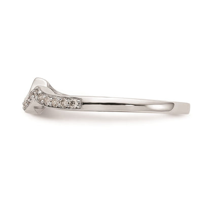 14K Weißgold Ehering mit natürlichen Diamanten