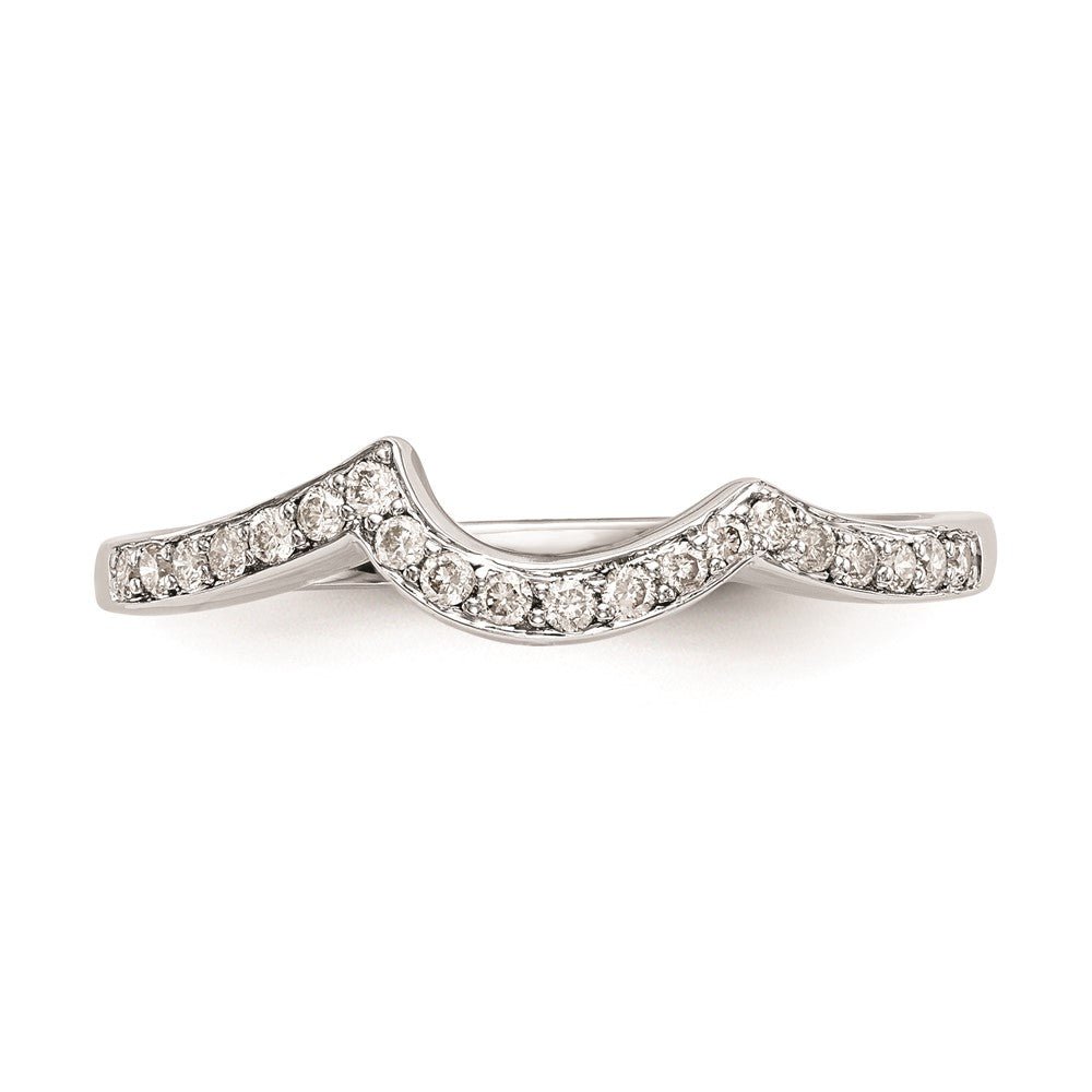 14K Weißgold Ehering mit natürlichen Diamanten