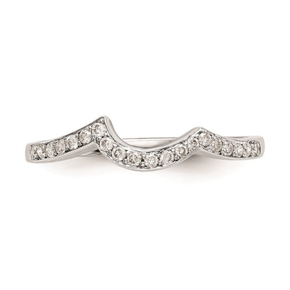 14K Weißgold Ehering mit natürlichen Diamanten