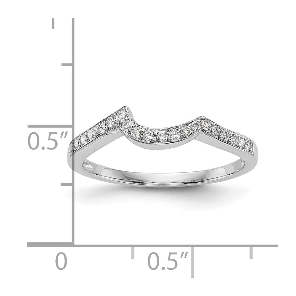14K Weißgold Ehering mit natürlichen Diamanten