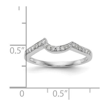 14K Weißgold Ehering mit natürlichen Diamanten