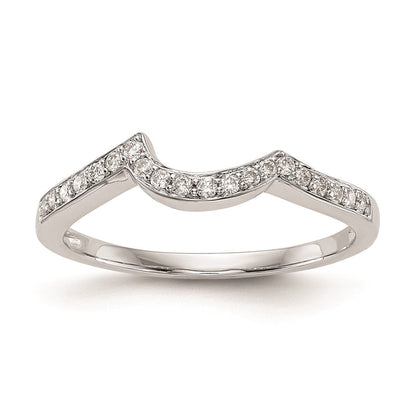 14K Weißgold Ehering mit natürlichen Diamanten