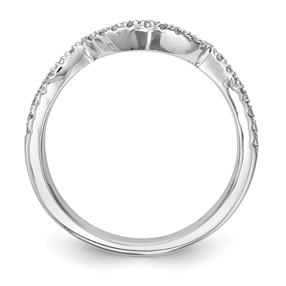 14K Weißgold Ehering mit 0,25 ct. im Labor gezüchteten Diamanten, VS/SI+ G+