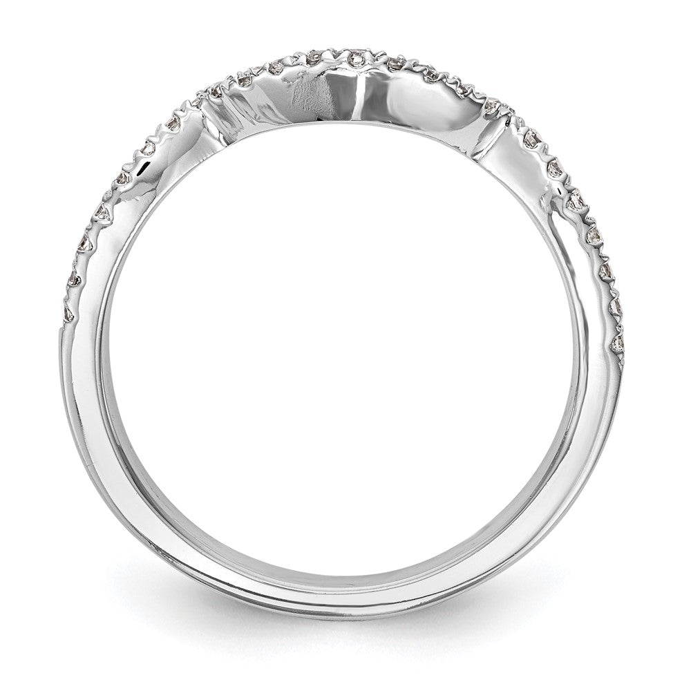 14K Weißgold Ehering mit natürlichen Diamanten