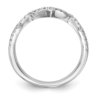 14K Weißgold Ehering mit natürlichen Diamanten