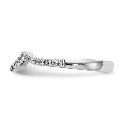 14K Weißgold Ehering mit natürlichen Diamanten