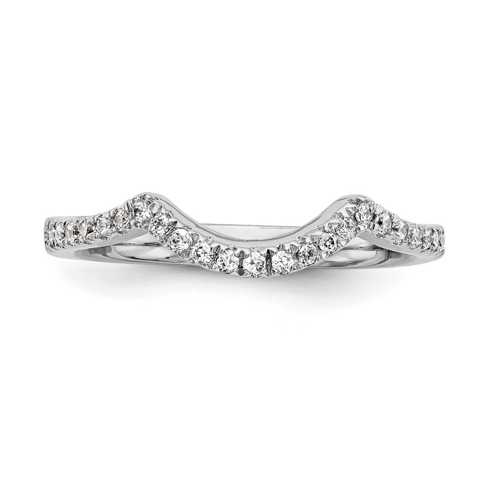 14K Weißgold Ehering mit natürlichen Diamanten