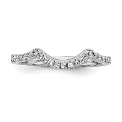 14K Weißgold Ehering mit natürlichen Diamanten