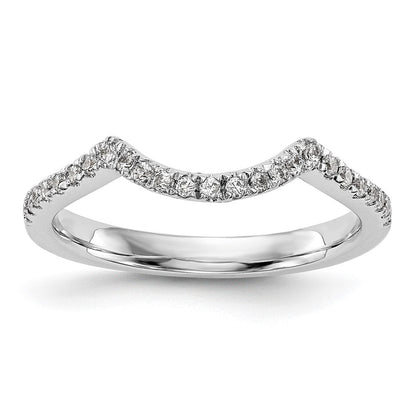 14K Weißgold Ehering mit natürlichen Diamanten