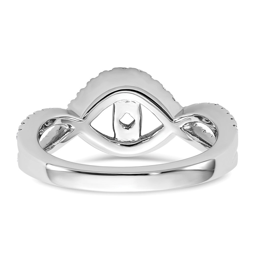 14K Weißgold 0,5 ct. Labor gezüchteter Diamant VS/SI+ G+ Criss-Cross-Krappenfassung Verlobungsring