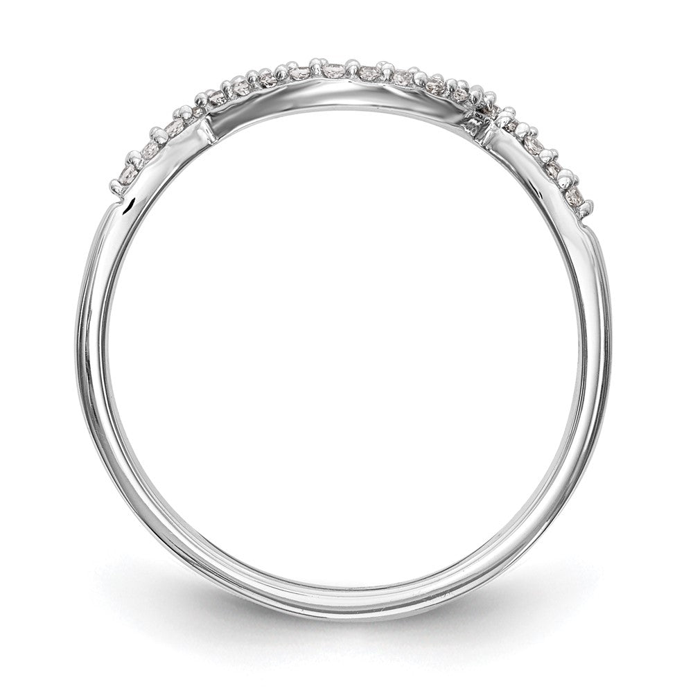 14K Weißgold Ehering für Damen mit natürlichen Diamanten