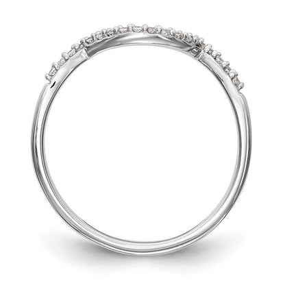 14K Weißgold Ehering für Damen mit natürlichen Diamanten