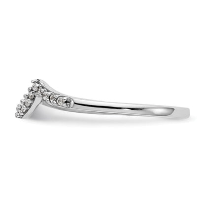 14K Weißgold Ehering für Damen mit natürlichen Diamanten