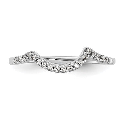 14K Weißgold Ehering für Damen mit natürlichen Diamanten