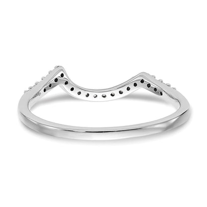 14K Weißgold Ehering für Damen mit natürlichen Diamanten