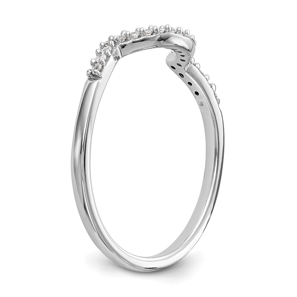 14K Weißgold Ehering für Damen mit natürlichen Diamanten