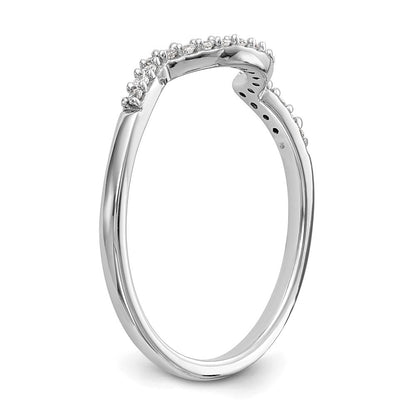 14K Weißgold Ehering für Damen mit natürlichen Diamanten