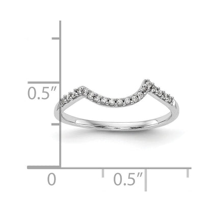 14K Weißgold Ehering für Damen mit natürlichen Diamanten