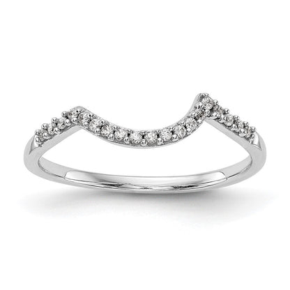 14K Weißgold Ehering für Damen mit natürlichen Diamanten