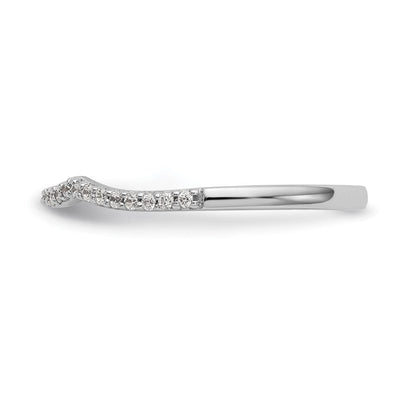 14K Weißgold Ehering mit echten Diamanten