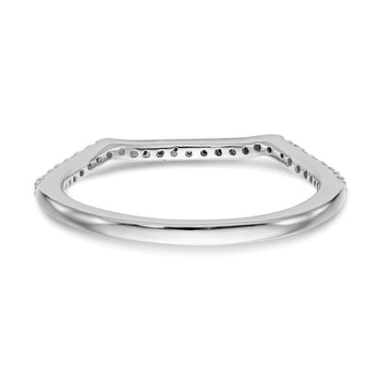 14K Weißgold Ehering mit echten Diamanten