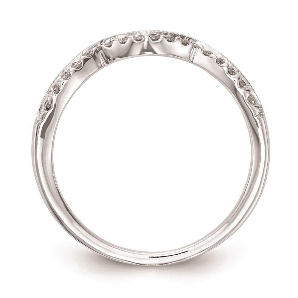 14K Weißgold Ehering mit natürlichen Diamanten