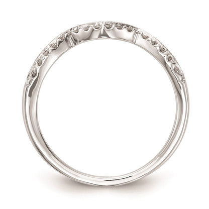 14K Weißgold Ehering mit natürlichen Diamanten