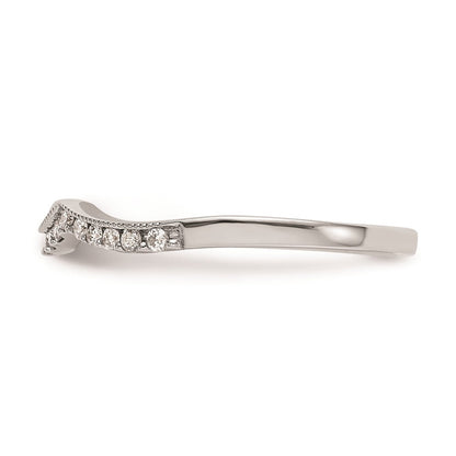 14K Weißgold Ehering mit natürlichen Diamanten