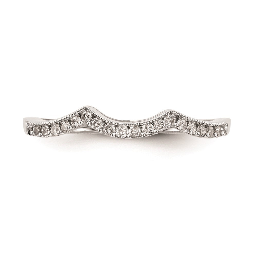 14K Weißgold Ehering mit natürlichen Diamanten