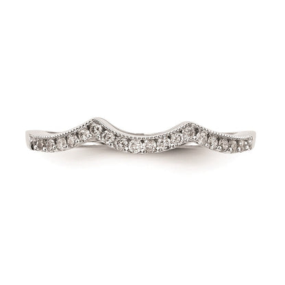 14K Weißgold Ehering mit natürlichen Diamanten