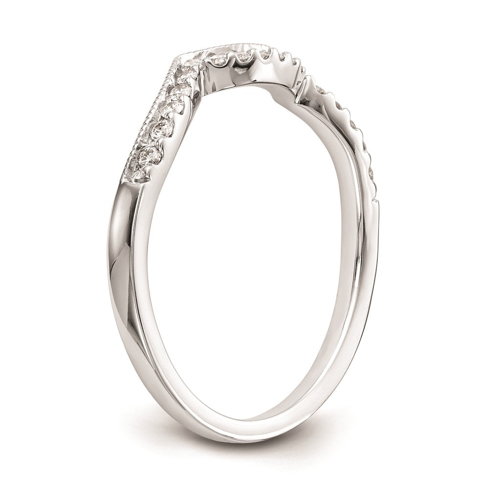 14K Weißgold Ehering mit natürlichen Diamanten